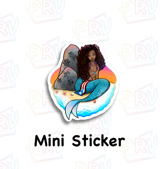 Sirena Boricua (Mini Sticker)