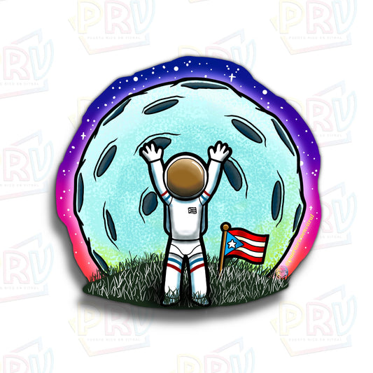 Astronauta Boricua (Glow Sticker)