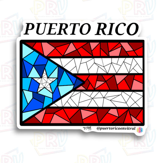 Bandera Puerto Rico (Sticker)