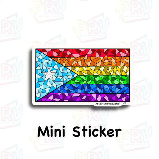 Bandera P.R. Pride (Mini Sticker)